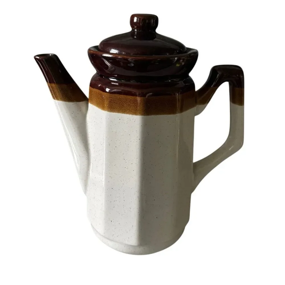 Vintage Stoneware Coffee Server Teapot Taiwan
